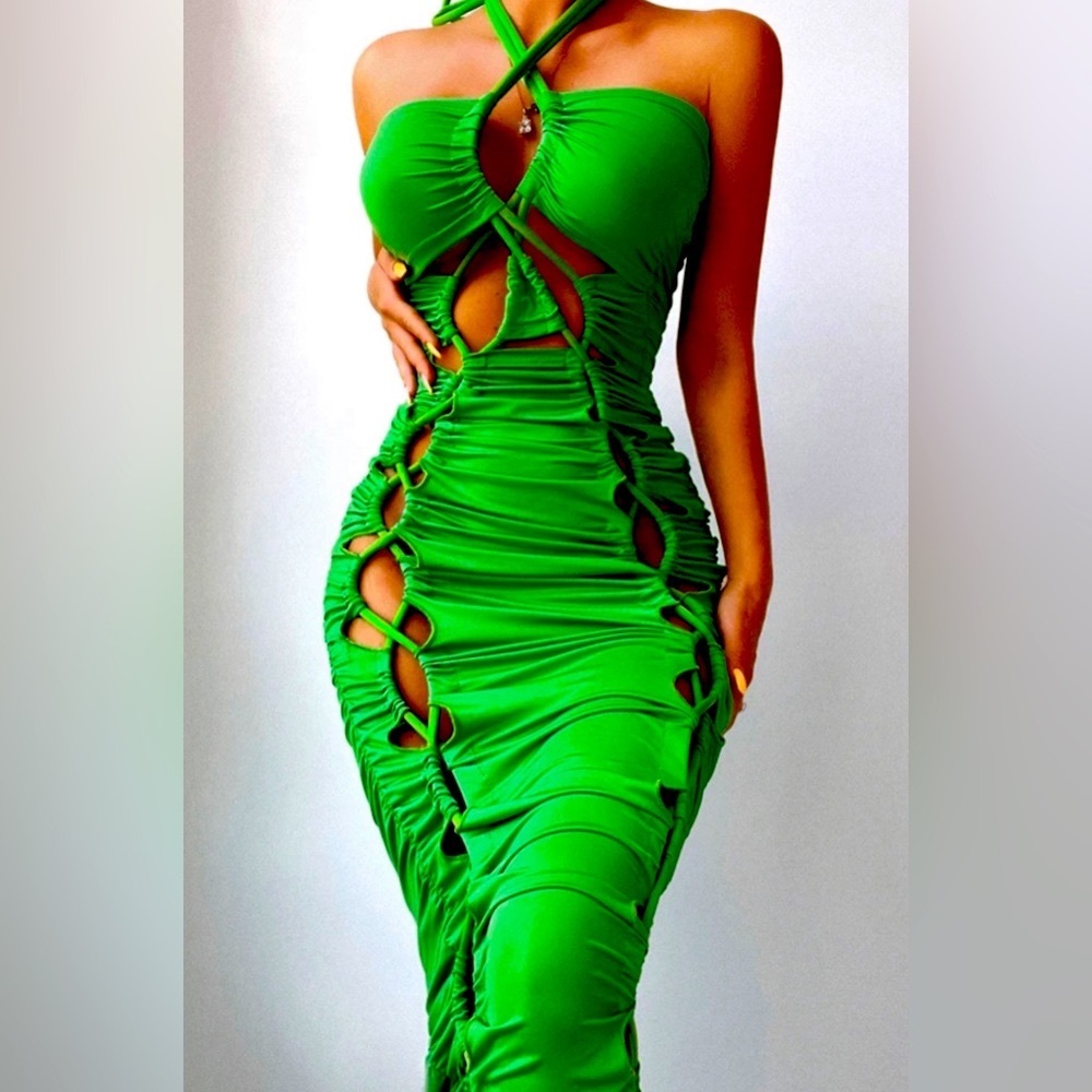 Green Physique Maxi Dress